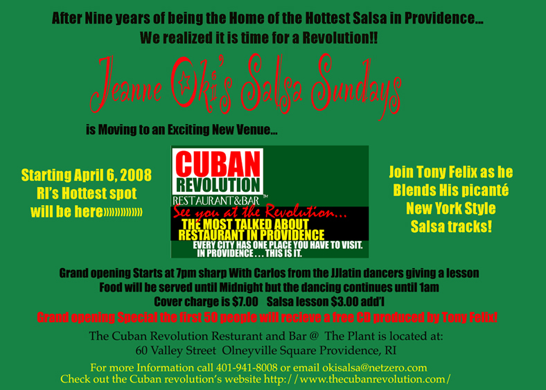 Jeanne Okis Salsa Sundays